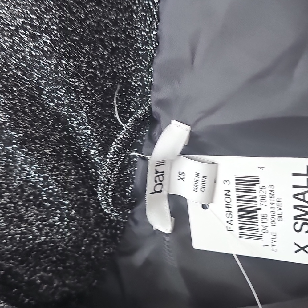 Bar lll Sparkle Cropped Puffer Jacket NWT $99 Size XS - Picture 4 of 8